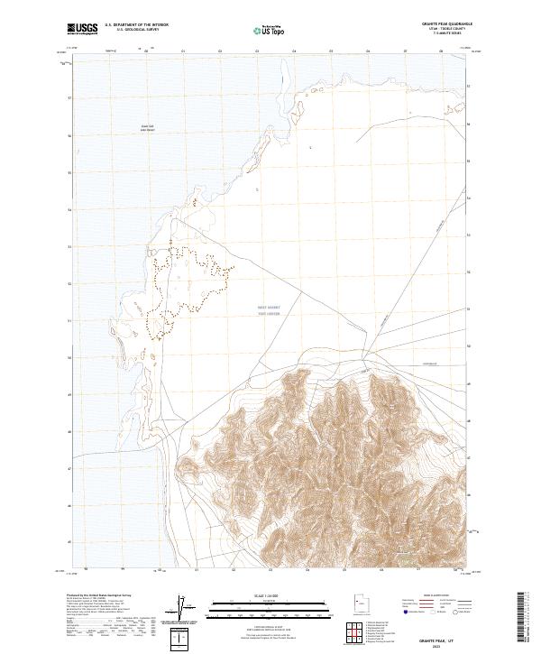 US Topo 7.5-minute map for Granite Peak UT