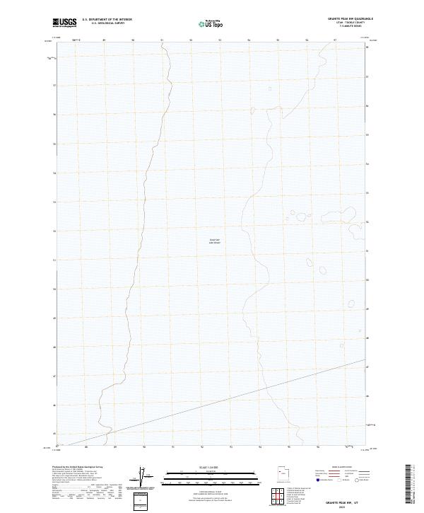 US Topo 7.5-minute map for Granite Peak NW UT