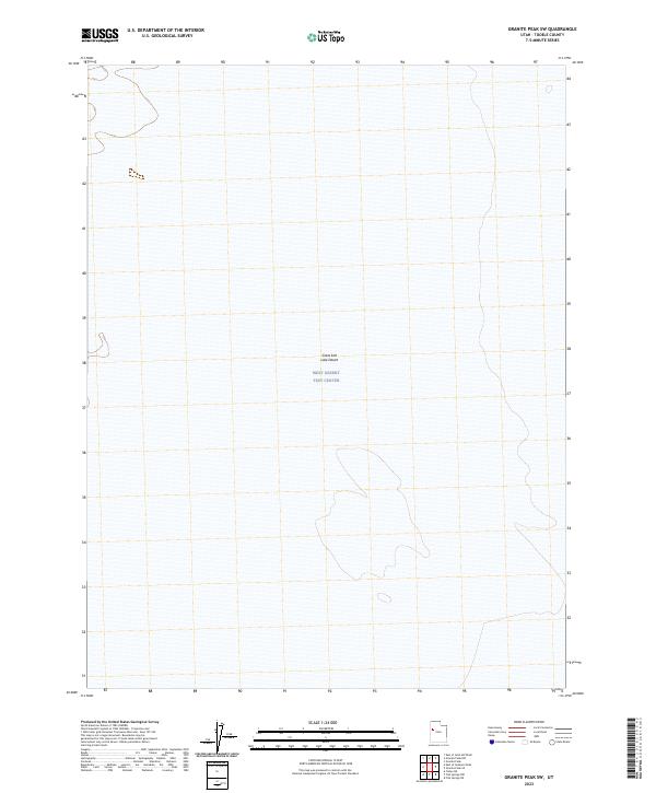 US Topo 7.5-minute map for Granite Peak SW UT