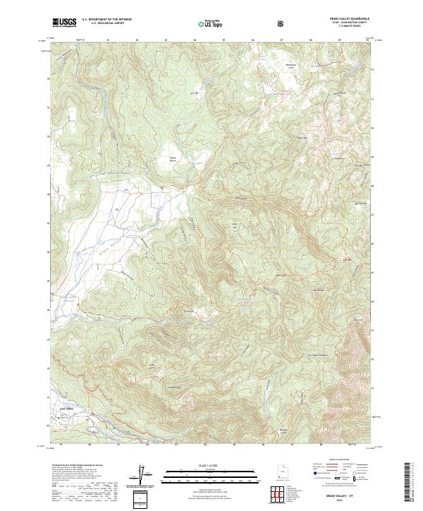 US Topo 7.5-minute map for Grass Valley UT