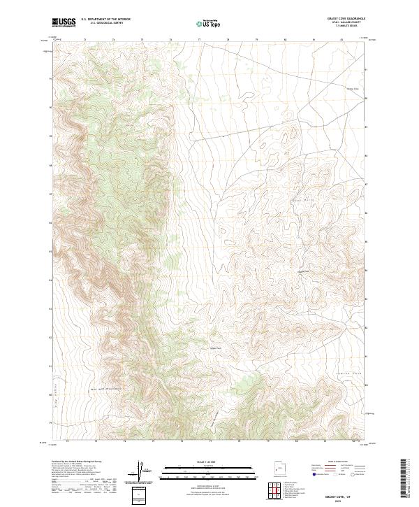 US Topo 7.5-minute map for Grassy Cove UT