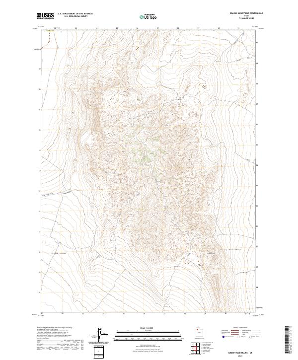 US Topo 7.5-minute map for Grassy Mountains UT