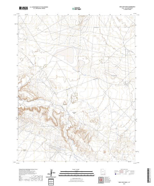 US Topo 7.5-minute map for Gray Spot Rock UT