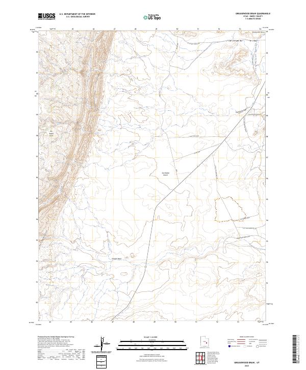 US Topo 7.5-minute map for Greasewood Draw UT