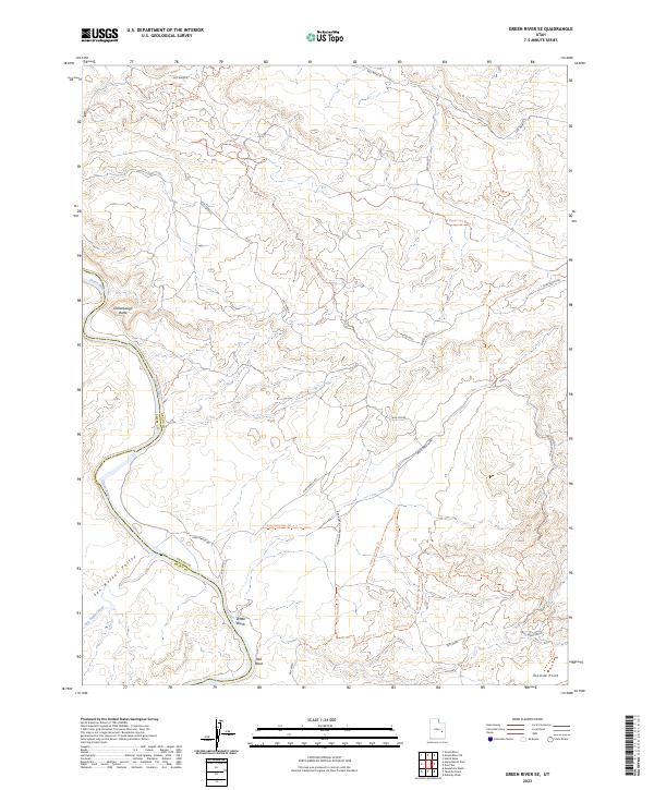 US Topo 7.5-minute map for Green River SE UT