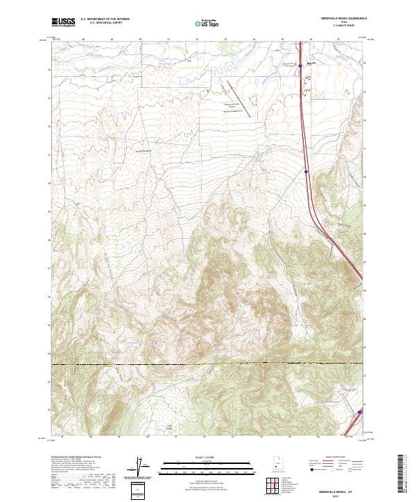 US Topo 7.5-minute map for Greenville Bench UT