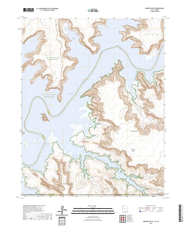 US Topo 7.5-minute map for Gregory Butte UTAZ