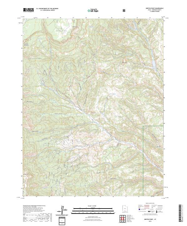 US Topo 7.5-minute map for Griffin Point UT