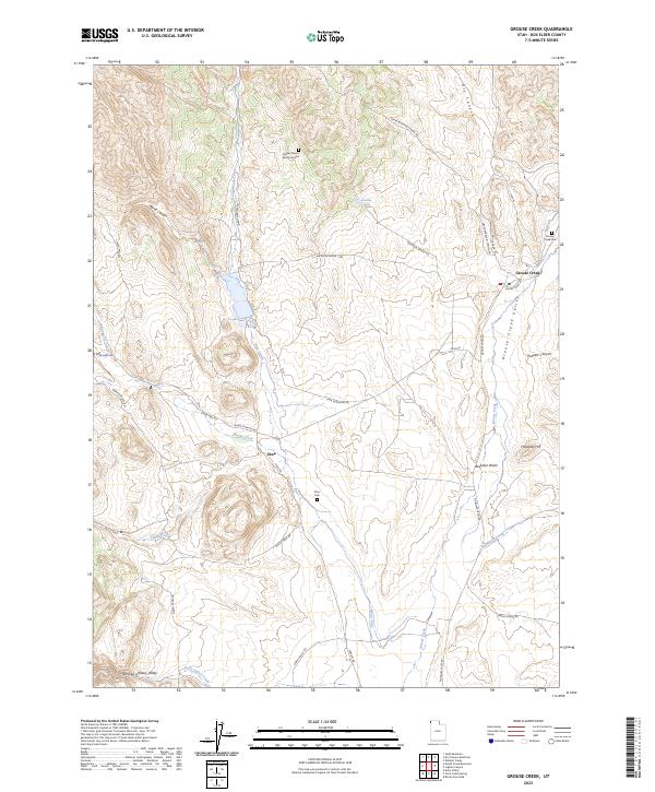 US Topo 7.5-minute map for Grouse Creek UT