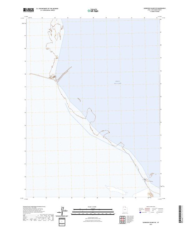 US Topo 7.5-minute map for Gunnison Island SW UT