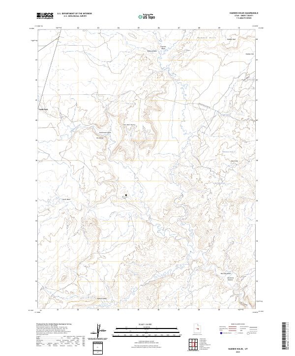 US Topo 7.5-minute map for Hadden Holes UT