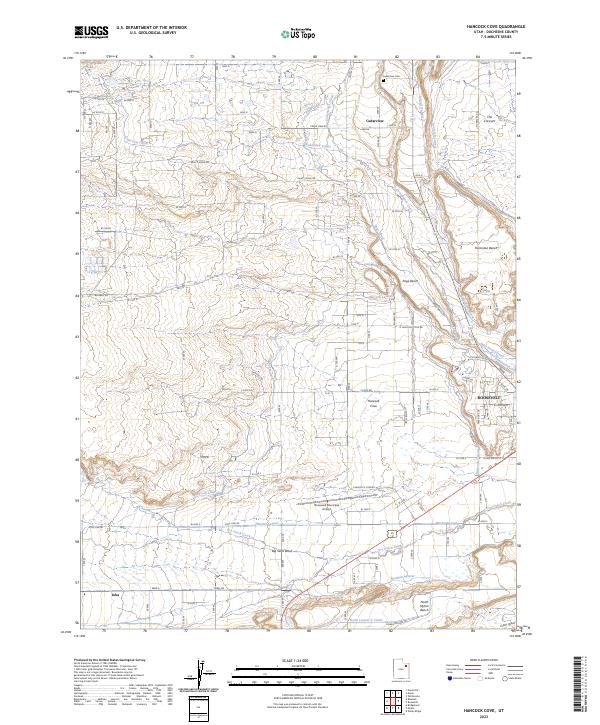 US Topo 7.5-minute map for Hancock Cove UT