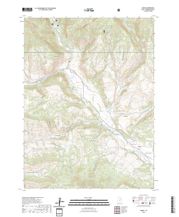 US Topo 7.5-minute map for Hanna UT