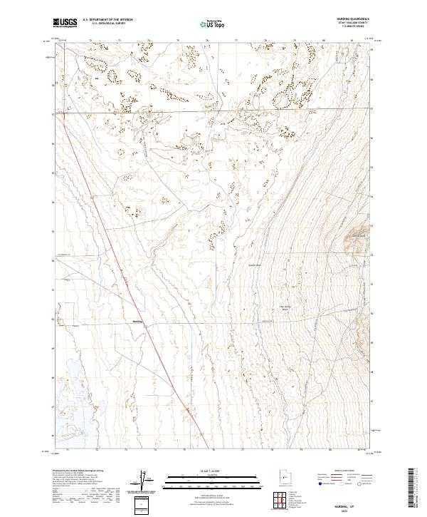 US Topo 7.5-minute map for Harding UT