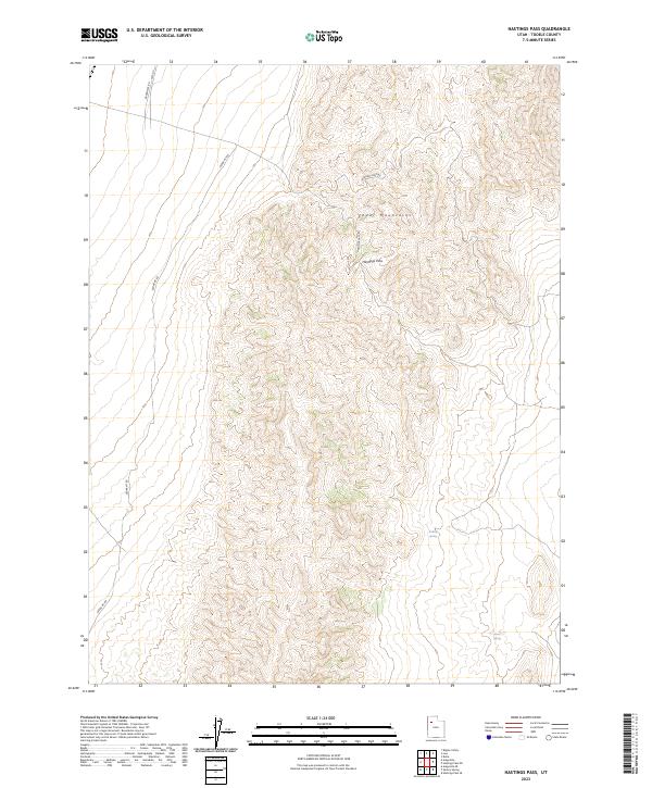 US Topo 7.5-minute map for Hastings Pass UT