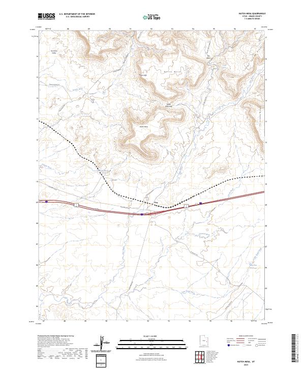 US Topo 7.5-minute map for Hatch Mesa UT