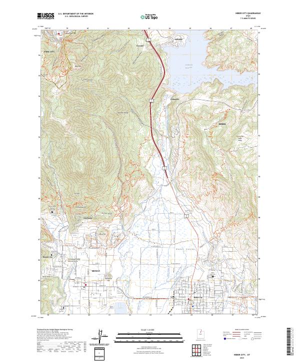 US Topo 7.5-minute map for Heber City UT