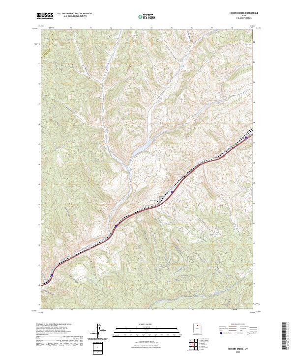 US Topo 7.5-minute map for Heiners Creek UT