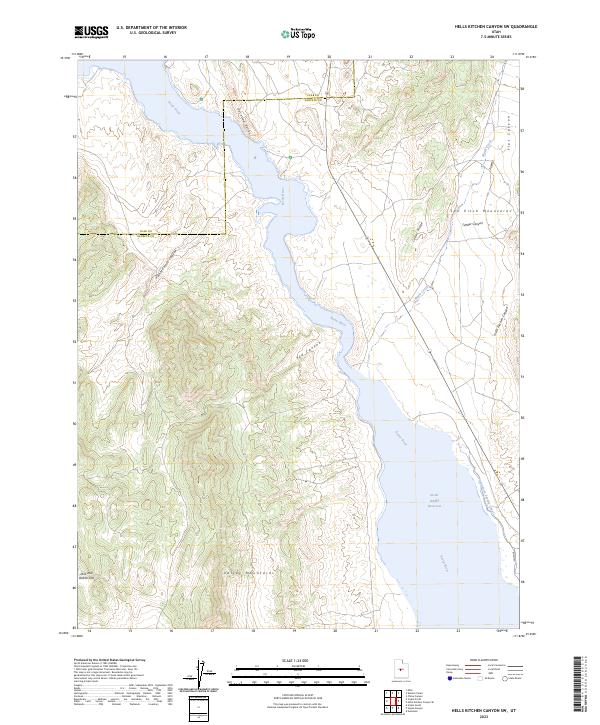 US Topo 7.5-minute map for Hells Kitchen Canyon SW UT