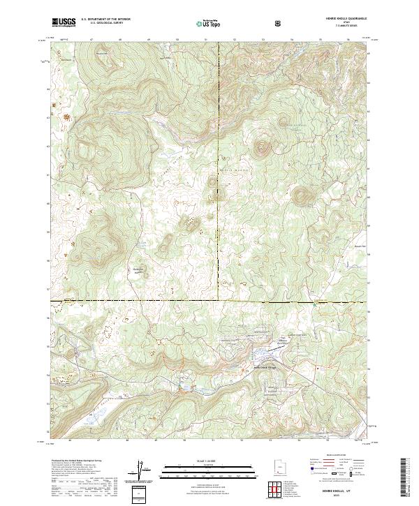 US Topo 7.5-minute map for Henrie Knolls UT