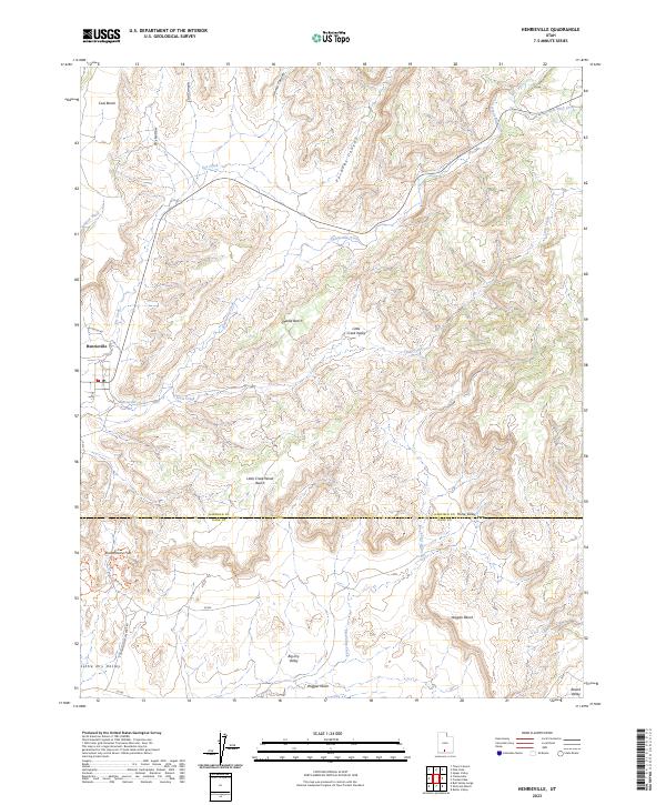 US Topo 7.5-minute map for Henrieville UT