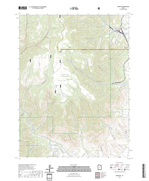 US Topo 7.5-minute map for Hiawatha UT