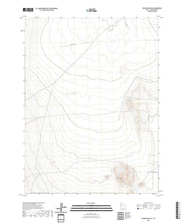 US Topo 7.5-minute map for Hickman Knolls UT