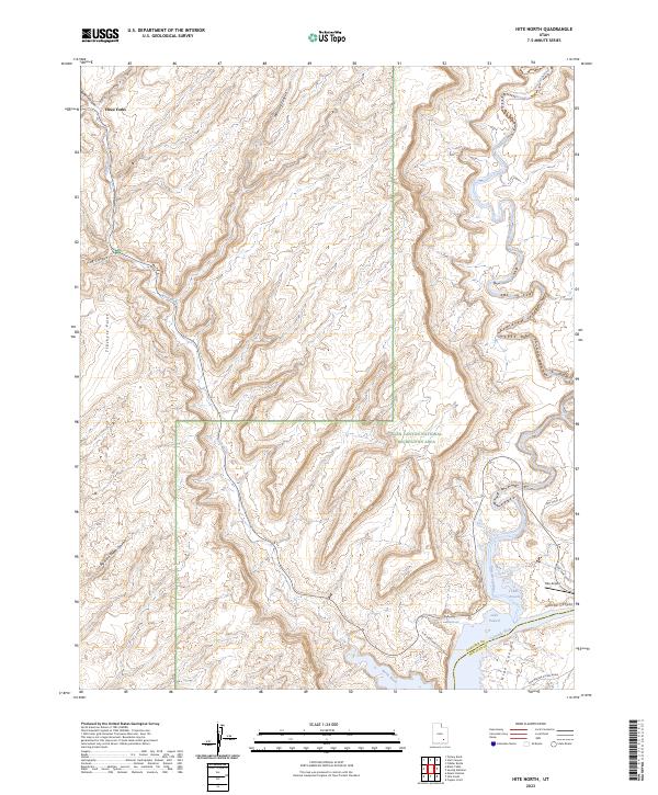 US Topo 7.5-minute map for Hite North UT