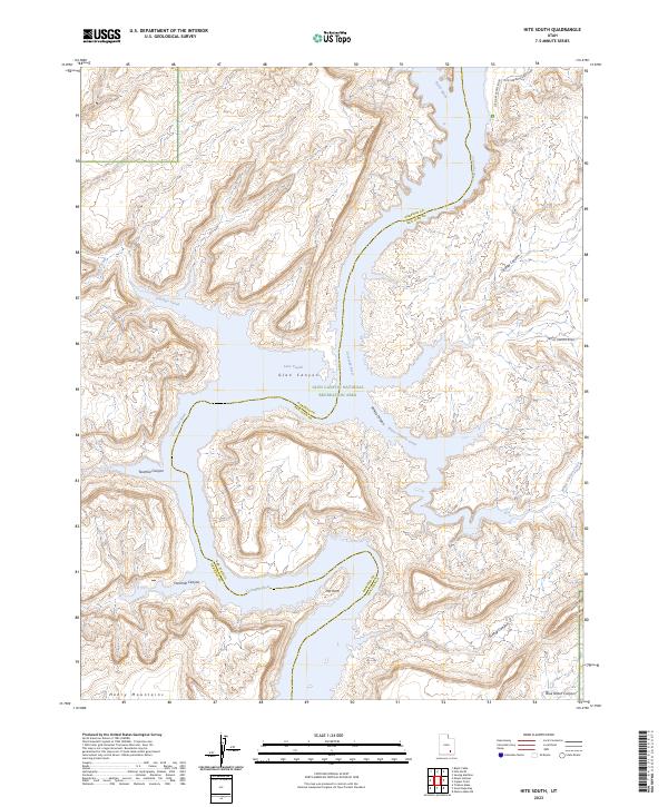 US Topo 7.5-minute map for Hite South UT