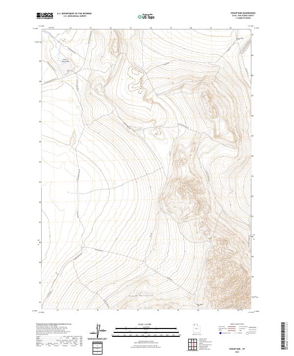 US Topo 7.5-minute map for Hogup Bar UT