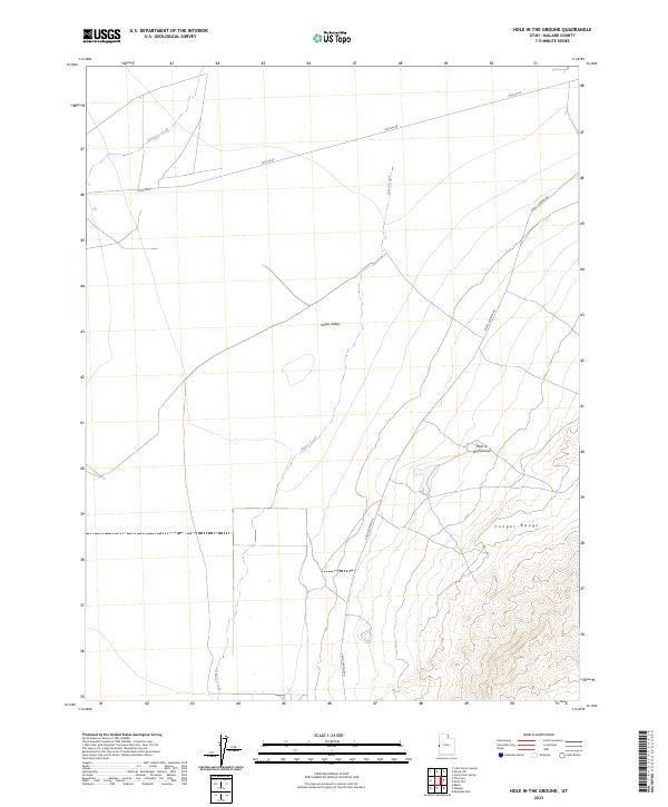 US Topo 7.5-minute map for Hole in the Ground UT