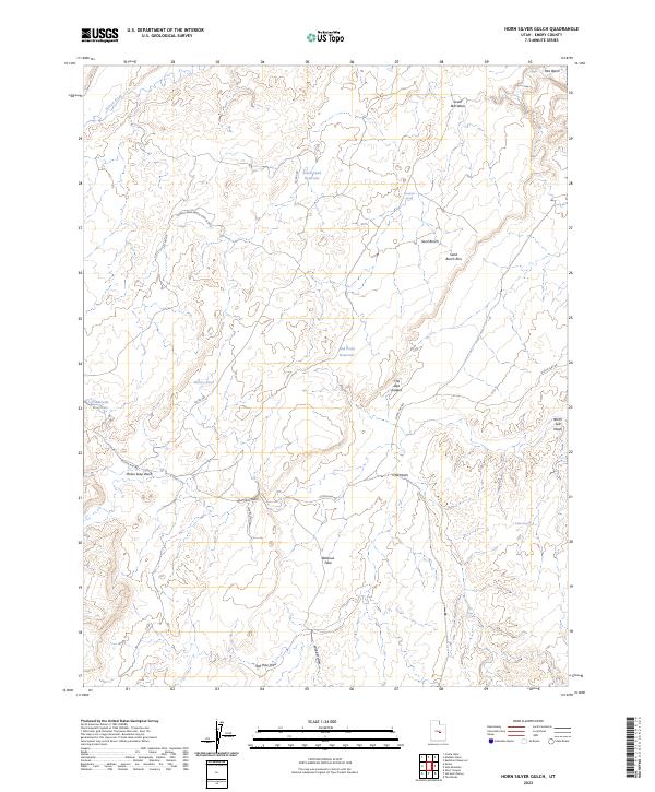 US Topo 7.5-minute map for Horn Silver Gulch UT