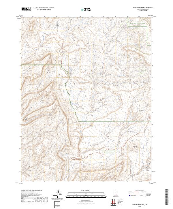 US Topo 7.5-minute map for Horse Pasture Mesa UT