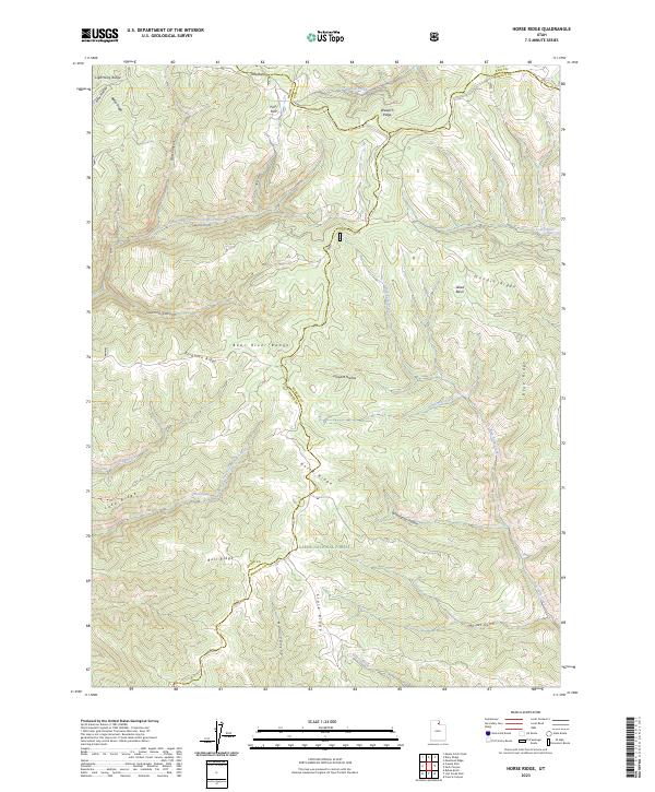 US Topo 7.5-minute map for Horse Ridge UT