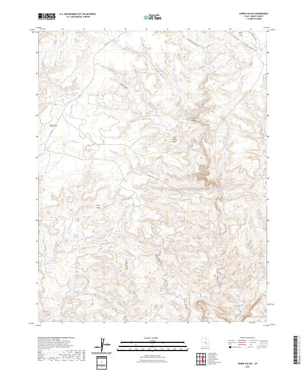 US Topo 7.5-minute map for Horse Valley UT