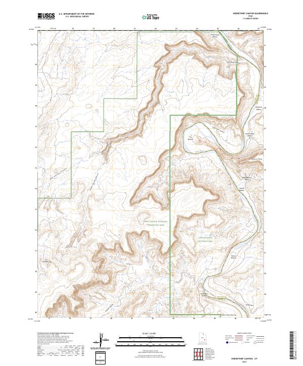 US Topo 7.5-minute map for Horsethief Canyon UT