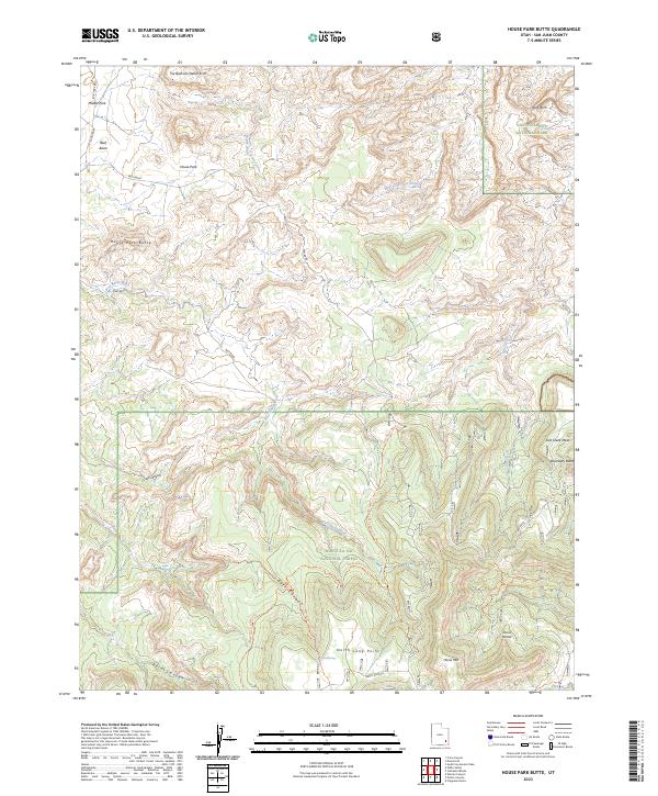 US Topo 7.5-minute map for House Park Butte UT