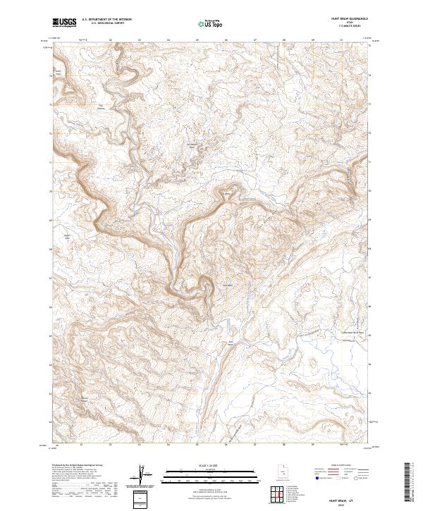 US Topo 7.5-minute map for Hunt Draw UT