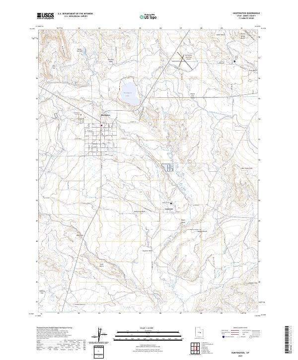 US Topo 7.5-minute map for Huntington UT