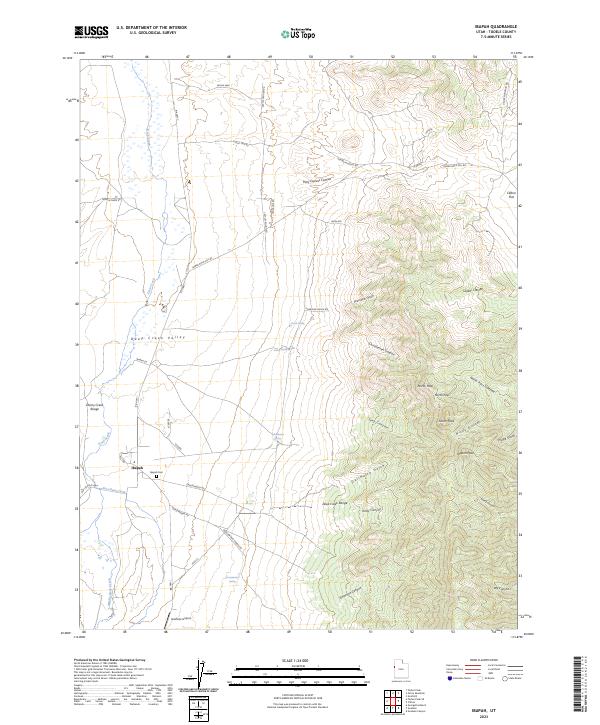 US Topo 7.5-minute map for Ibapah UT