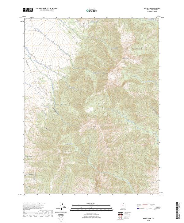 US Topo 7.5-minute map for Ibapah Peak UT