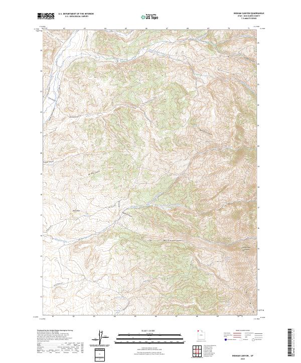 US Topo 7.5-minute map for Ingham Canyon UT