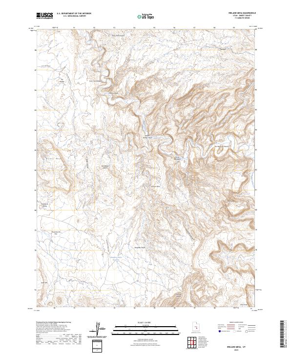 US Topo 7.5-minute map for Ireland Mesa UT