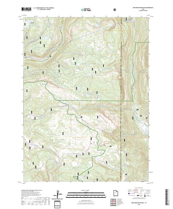 US Topo 7.5-minute map for Iron Mine Mountain UT