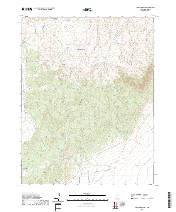 US Topo 7.5-minute map for Jack Henry Knoll UT