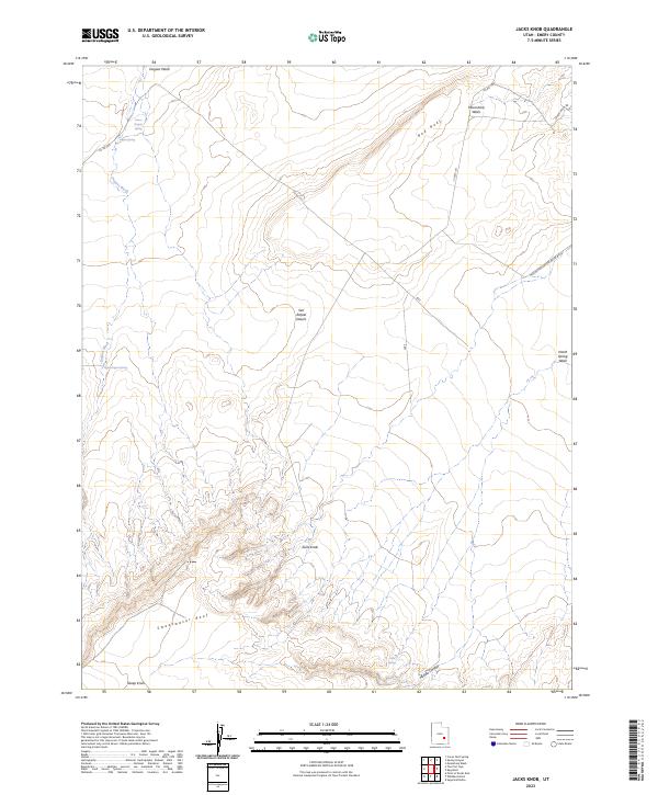 US Topo 7.5-minute map for Jacks Knob UT