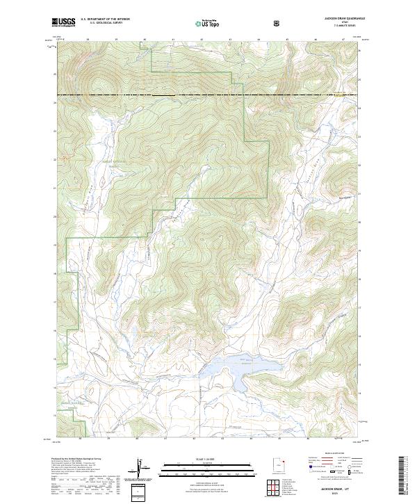 US Topo 7.5-minute map for Jackson Draw UT