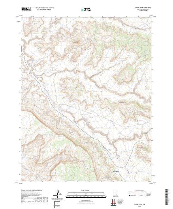 US Topo 7.5-minute map for Jacobs Chair UT