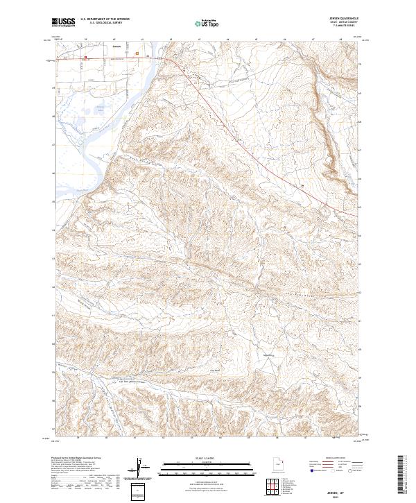 US Topo 7.5-minute map for Jensen UT