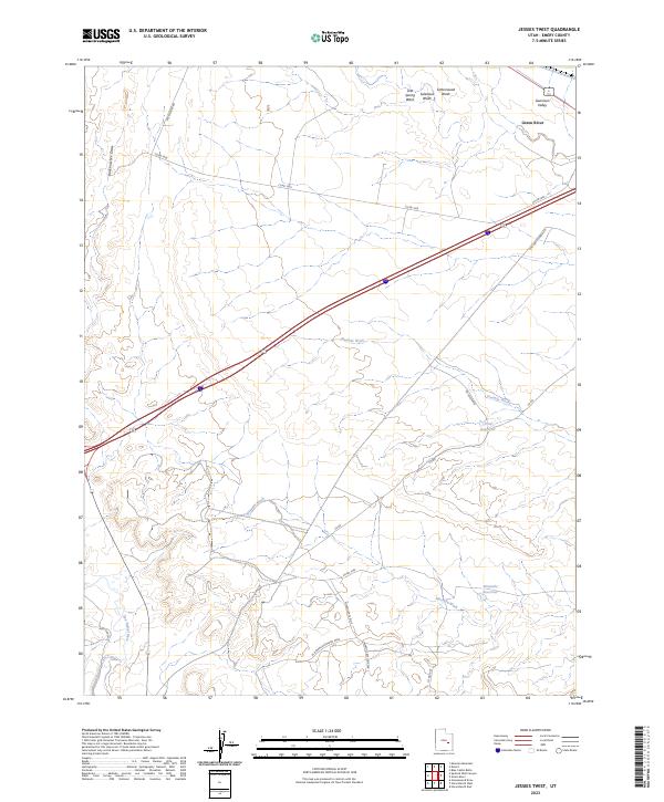 US Topo 7.5-minute map for Jessies Twist UT